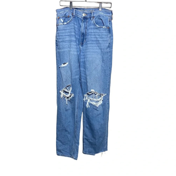 American Eagle‎ Distressed Baggy Jean Size 12 - Picture 1 of 8